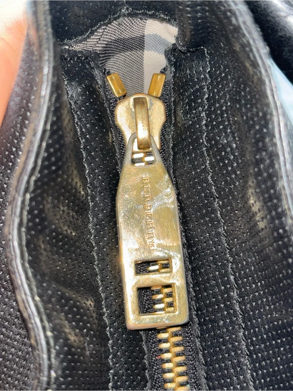 Burberry Black Leather Hobo Shoulder Bag